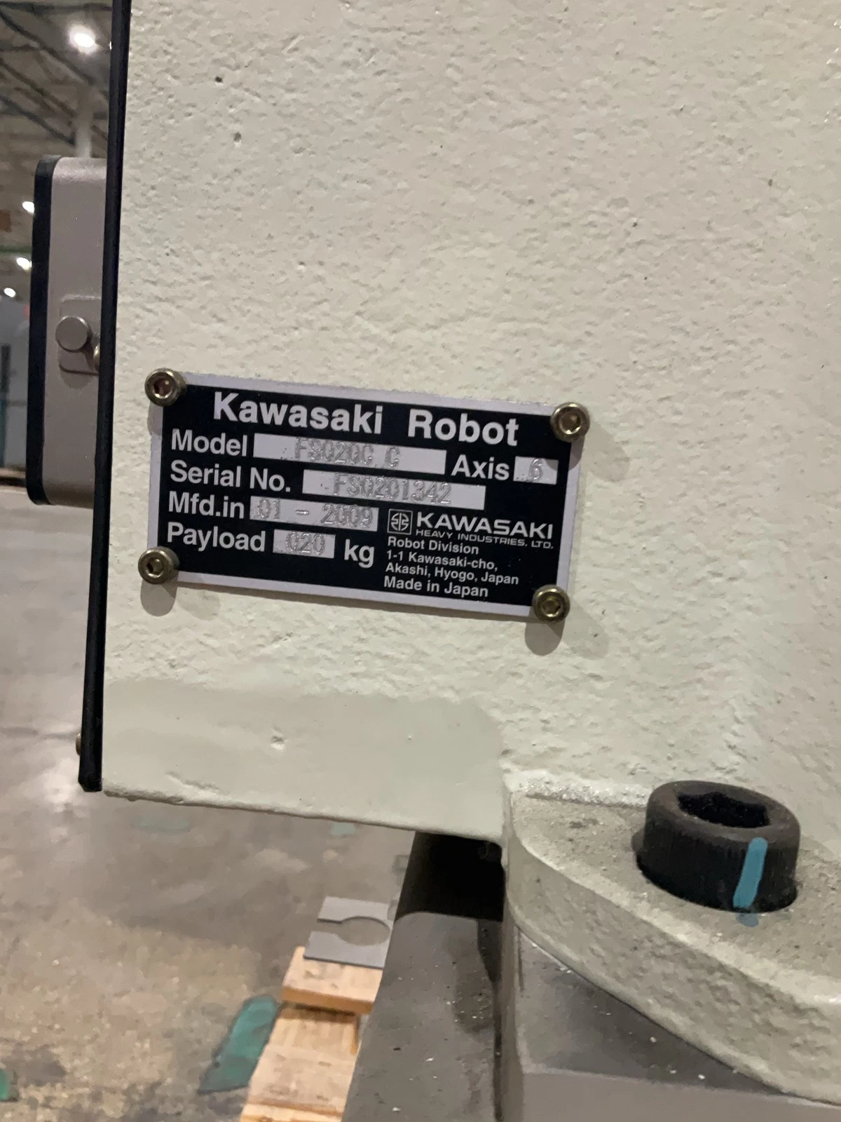 KAWASAKI FS020N-C Complete with D20F-D001 Controller & MiiC AB-Bender Unit USED - Image 4