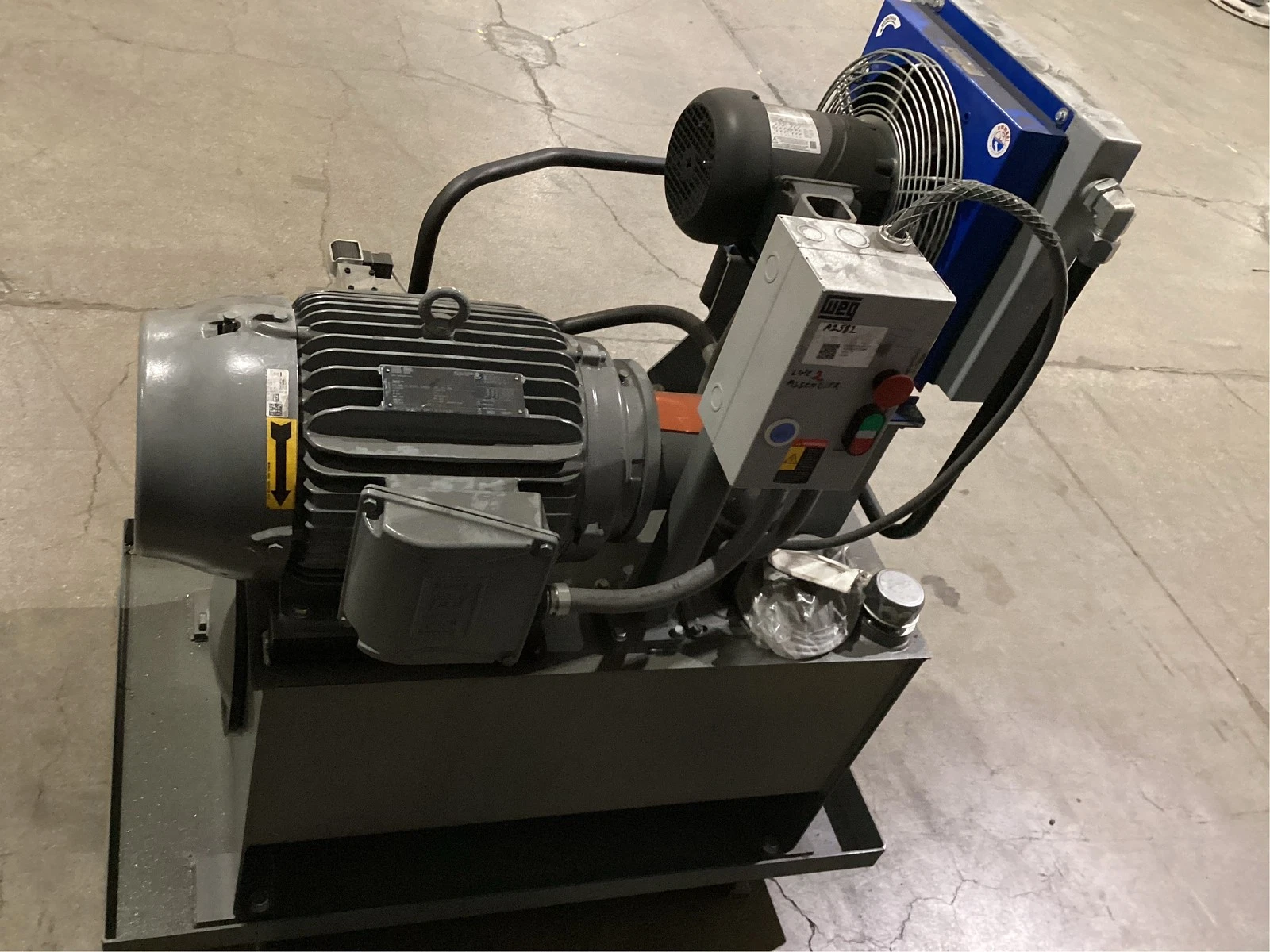 15 HP Hydraulic Power Unit w/ Enimegi Heat Exchanger 230/460V USED - Image 4