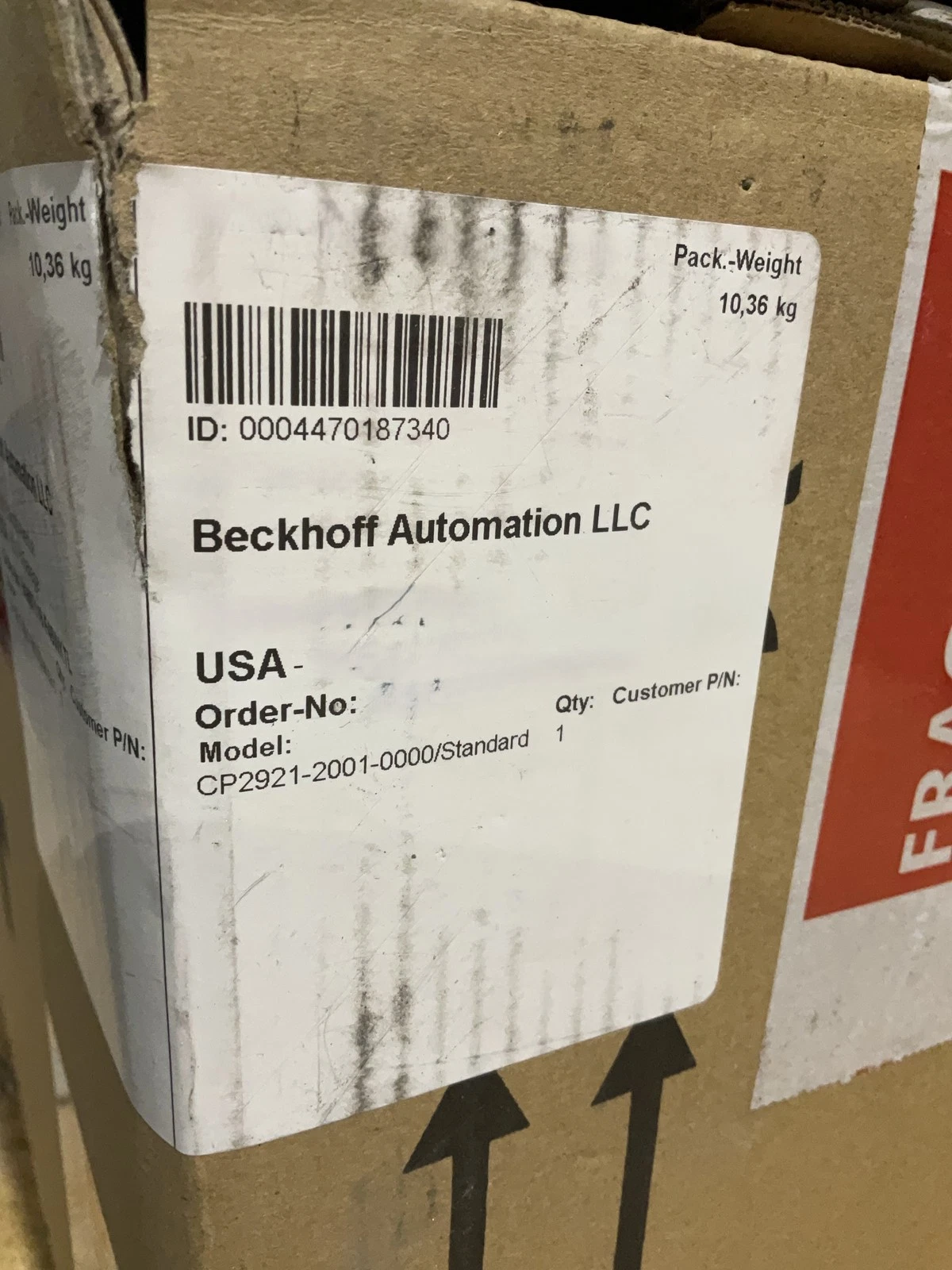 BECKHOFF CP2921-2001-0000/STANDARD 21.5 In Multi-Touch Control Panel NEW - Image 4